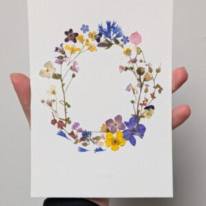 pressed flower letter
